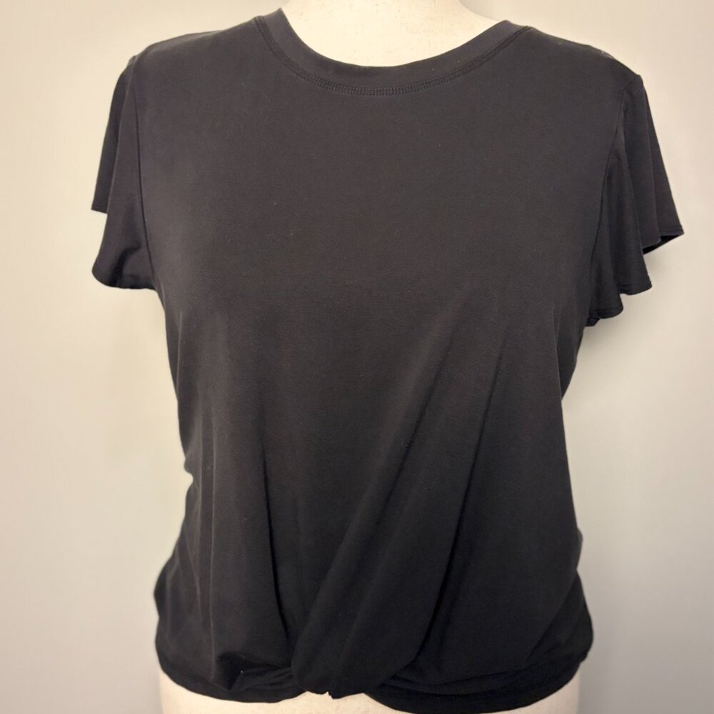 Black knit top